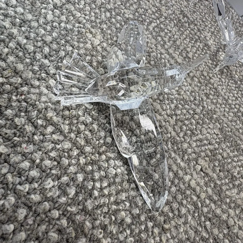 Hummingbird Ornaments Holidays‎ Christmas 5 Clear Acrylic 6 X 3.5 Sun Catchers